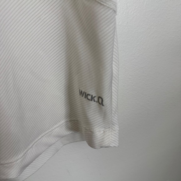 Mountain Hardwear WickQ White Striped Short Sleeve T-Shirt XL - Picture 8 of 10